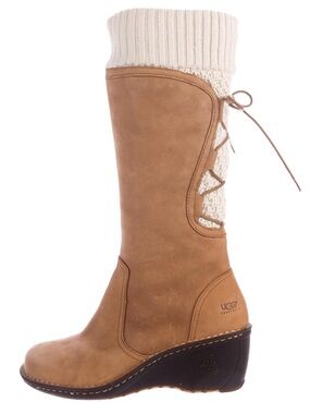 UGG Australia Suede Knee-High Skylair Wedge Boots